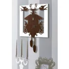 Reloj de pared de diseño moderno en madera decorada oscura y blanca - Fairy Tale viadurini