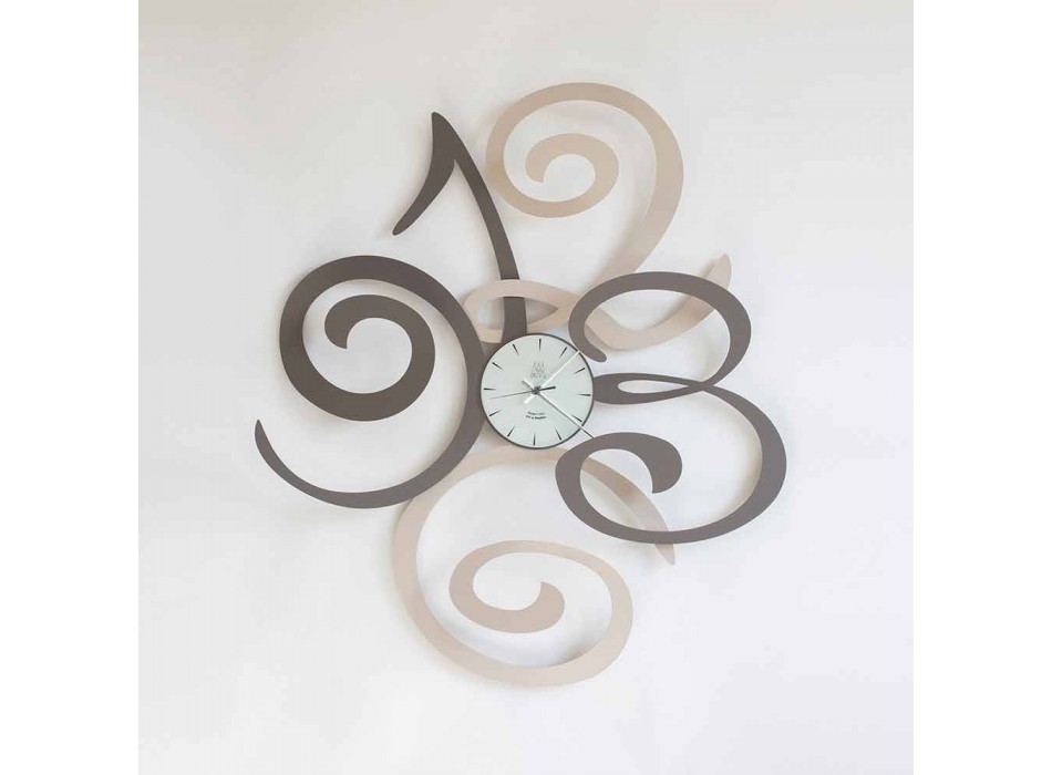 Reloj de pared de diseño en hierro coloreado hecho en Italia - Fiordaliso viadurini
