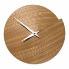 Reloj de pared de diseño moderno en madera natural Made in Italy - Crater viadurini