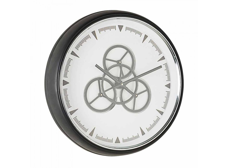 Reloj de pared de 50 cm de diámetro en acero y cristal Homemotion - Severio viadurini