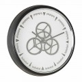 Reloj de pared de 50 cm de diámetro en acero y cristal Homemotion - Severio