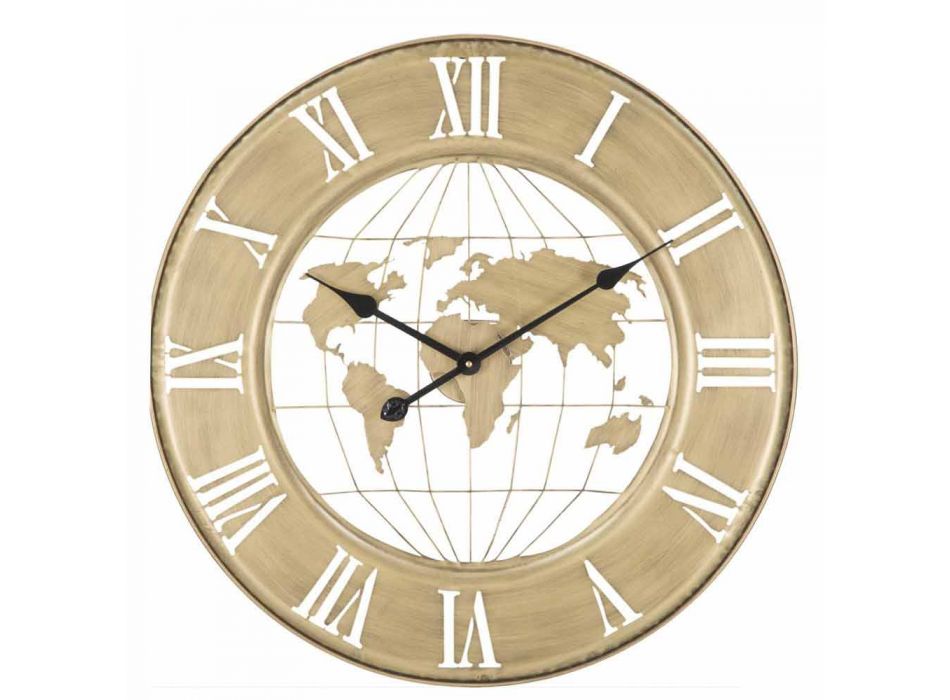 Reloj de Pared Diámetro 63 cm de Diseño Moderno en Hierro - Telma viadurini