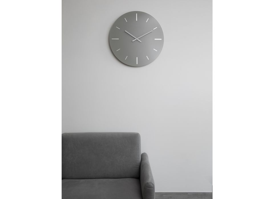 Reloj de pared de cristal acrílico coloreado de diseño redondo - Zaronte viadurini