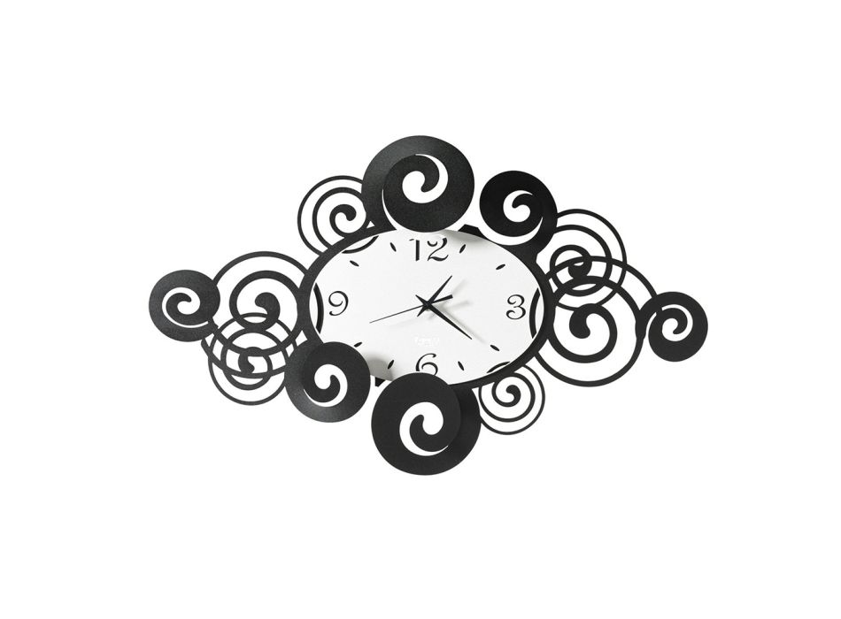 Decoraciones que agitan del reloj de pared del hierro del diseño horizontal - Alibreo viadurini