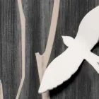 Reloj de pared de madera con decoraciones de diseño tridimensional - Forrest viadurini