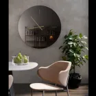 Reloj de pared de cristal con agujas de latón satinado - Radia viadurini
