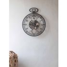 Moderno reloj de pared circular en hierro coloreado hecho en Italia - cereza viadurini