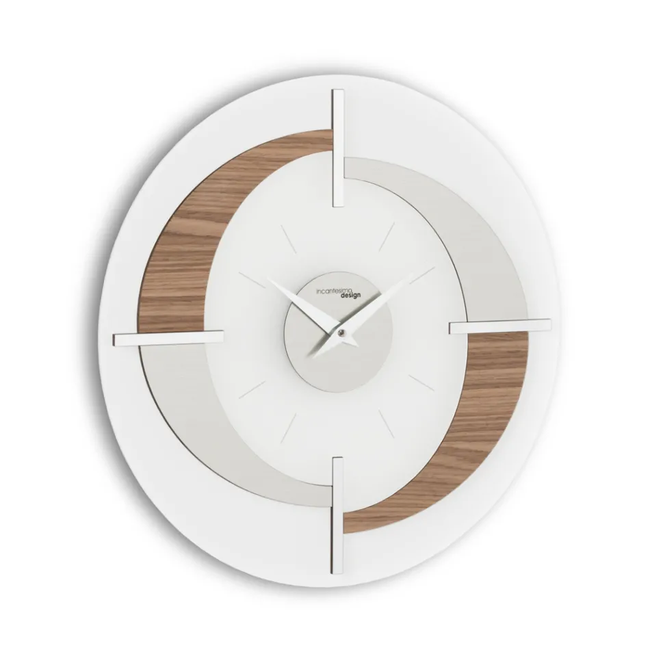 Reloj de pared de diseño moderno en diferentes acabados Giove, fabricado en Italia. viadurini