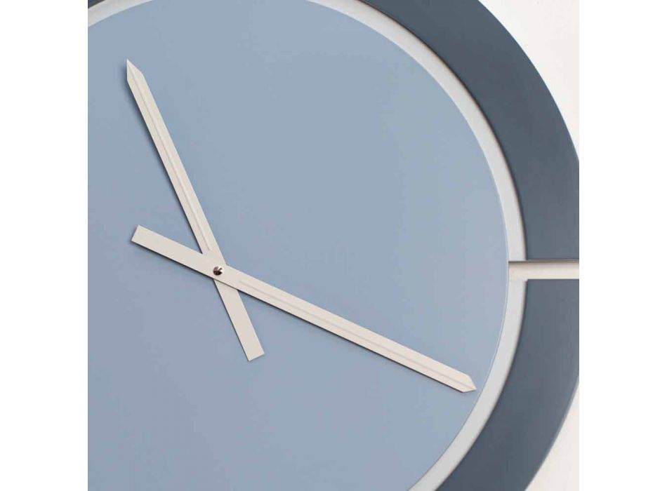 Reloj de pared redondo moderno en blanco azul Avio - Savio viadurini