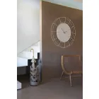 Reloj de pared moderno en acero coloreado hecho en Italia - Adalgiso viadurini