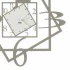 Reloj de pared de hierro moderno con diseño geométrico Made in Italy - Procida viadurini