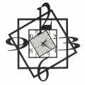 Reloj de pared de hierro moderno con diseño geométrico Made in Italy - Procida