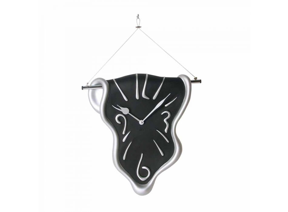 Reloj de pared moderno en resina decorada a mano Made in Italy - Odin viadurini