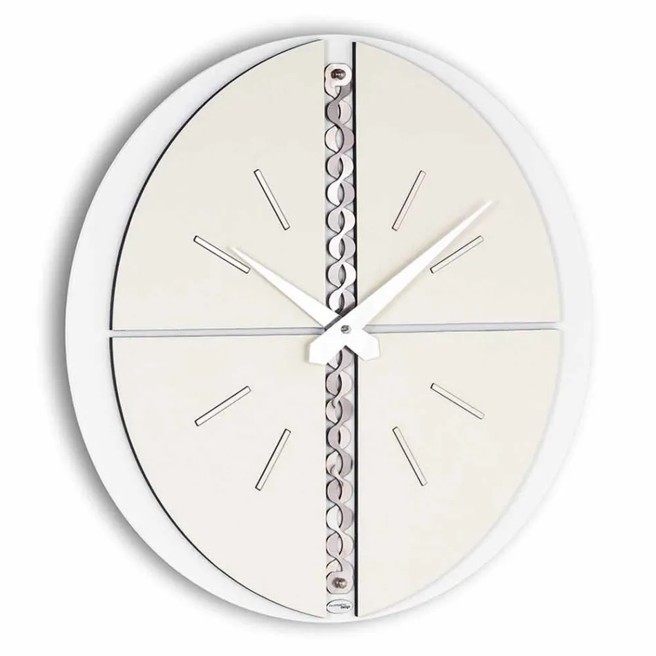 Reloj de pared redondo con soporte de PVC Made in Italy - Elisio viadurini