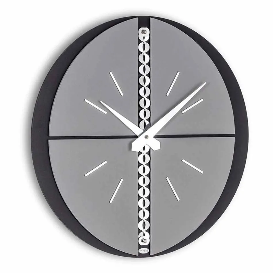 Reloj de pared redondo con soporte de PVC Made in Italy - Elisio viadurini