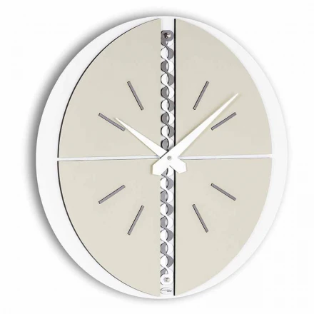 Reloj de pared redondo con soporte de PVC Made in Italy - Elisio viadurini