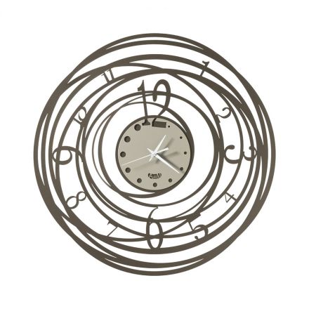 Reloj de pared redondo con diseño de hierro decorado en 3 colores - Doric viadurini