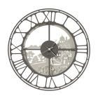 Reloj de Pared Redondo en Hierro Diseño Italiano 3 Acabados - Furio viadurini