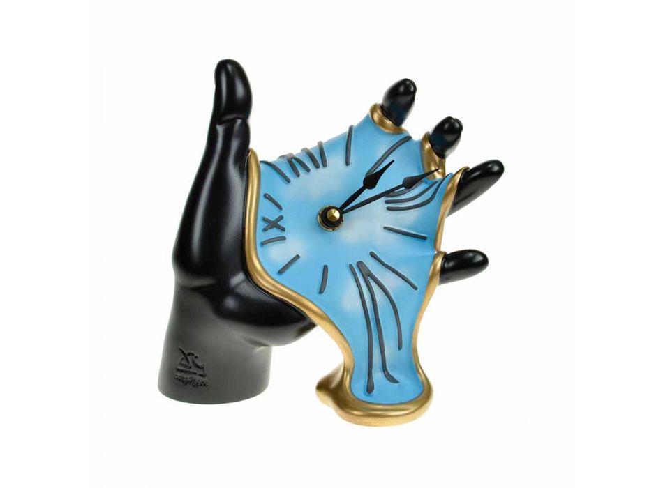 Reloj de mesa de diseño hecho a mano en resina Made in Italy - Seveso viadurini