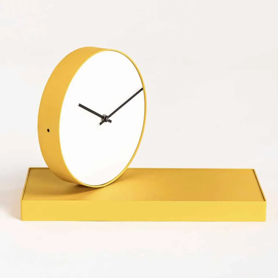 Reloj de mesa giratorio con espejo de acero Made in Italy - Meritorious viadurini