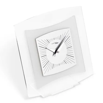 Reloj de Mesa en Metacrilato Transparente y Bisatina Made in Italy - Glad viadurini
