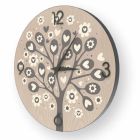 Reloj de diseño de pared Tree Of Heart, de madera, hecho de Italia viadurini