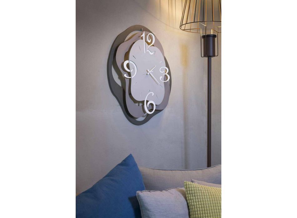 Reloj de pared de hierro de diseño moderno hecho en Italia - Gertrude viadurini