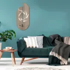 Reloj de Madera con Estampado de Garzas Made in Italy - Palau viadurini