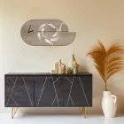 Reloj de Madera con Estampado de Garzas Made in Italy - Palau viadurini