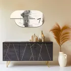 Reloj de Madera con Estampado de Garzas Made in Italy - Palau viadurini