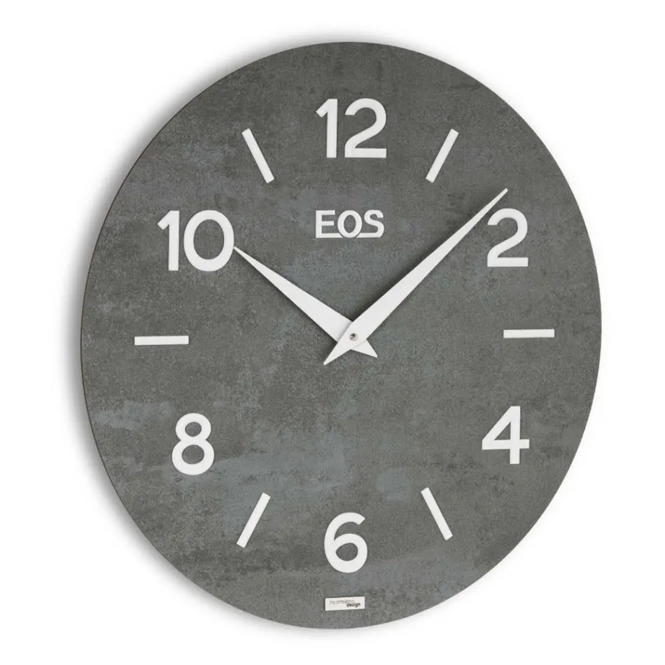 Reloj de MDF acoplado con películas de polipropileno fabricado en Italia - Más viadurini