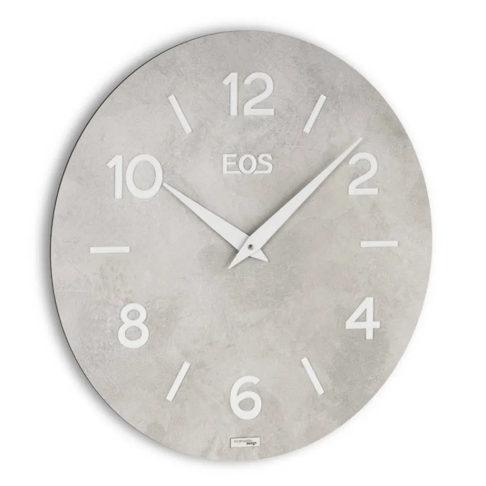 Reloj de MDF acoplado con películas de polipropileno fabricado en Italia - Más viadurini