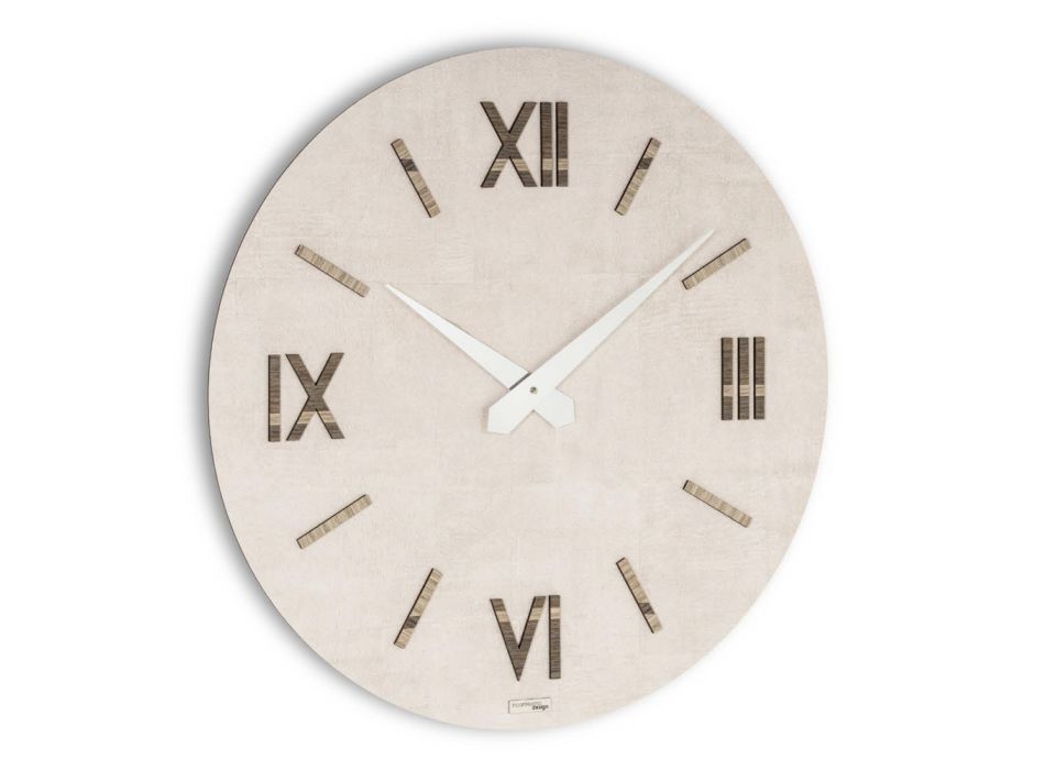 Reloj en MDF y Polipropileno con Diferentes Texturas Made in Italy - Nice viadurini