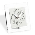 Reloj de metacrilato transparente y detalles cromáticos Made in Italy - Hilly