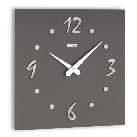 Reloj de Pared con Aplicaciones de Lino Prensado en Capas Made in Italy - Exacto viadurini