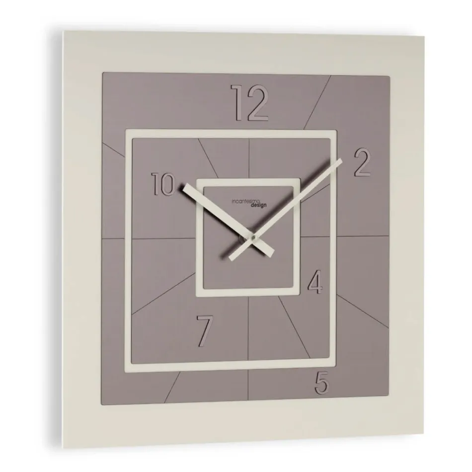 Reloj Cuadrado en PVC Semiespumado de Alta Densidad Made in Italy - Creativo viadurini