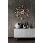 Reloj de pared con diseño de hierro redondo Made in Italy - Kombo viadurini