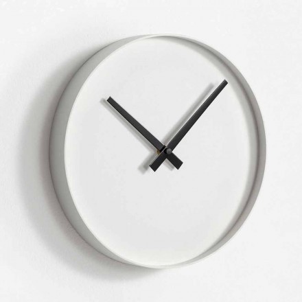Reloj de pared de diseño redondo en metal pintado mate - Orogio viadurini