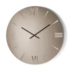 Reloj redondo de cristal espejado con números grabados con láser - Clelia viadurini