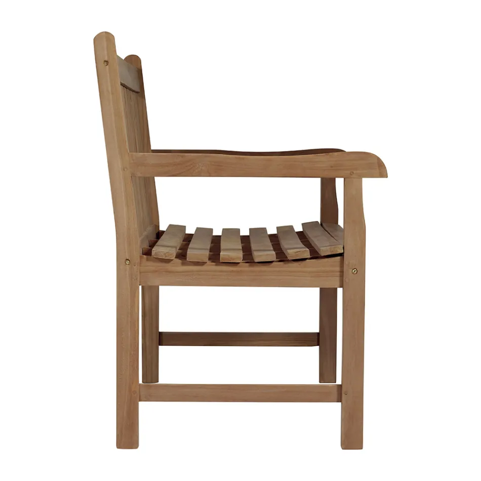 Banco de Jardín de 3 Plazas de Madera de Teca - Shelter viadurini