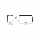 Banco bajo en aluminio pintado al aire libre, hecho en Italia - Sybella viadurini