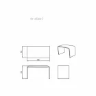 Banco de baño largo de diseño moderno producido en Italia Recanati viadurini