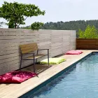 Banco de jardín con estructura en aluminio antracita, Homemotion - Isotta viadurini