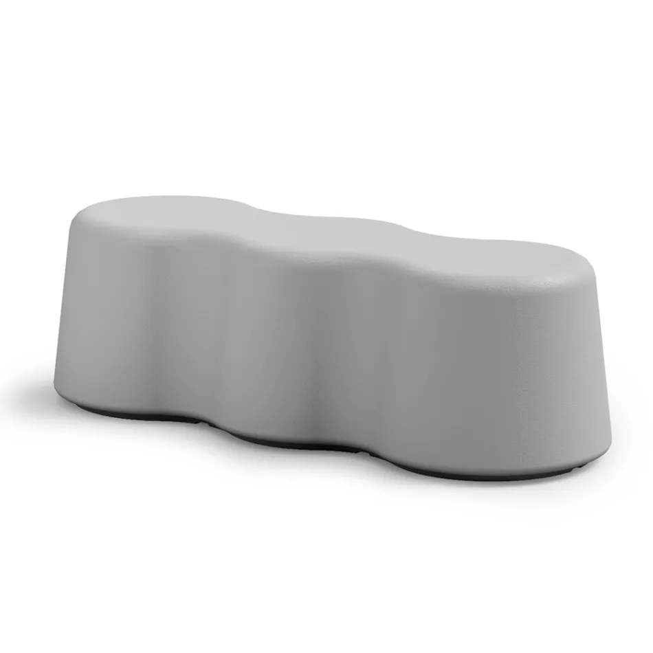 Banco de interior ondulado en polietileno de colores Made in Italy - Marion viadurini