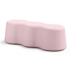 Banco de interior ondulado en polietileno de colores Made in Italy - Marion viadurini