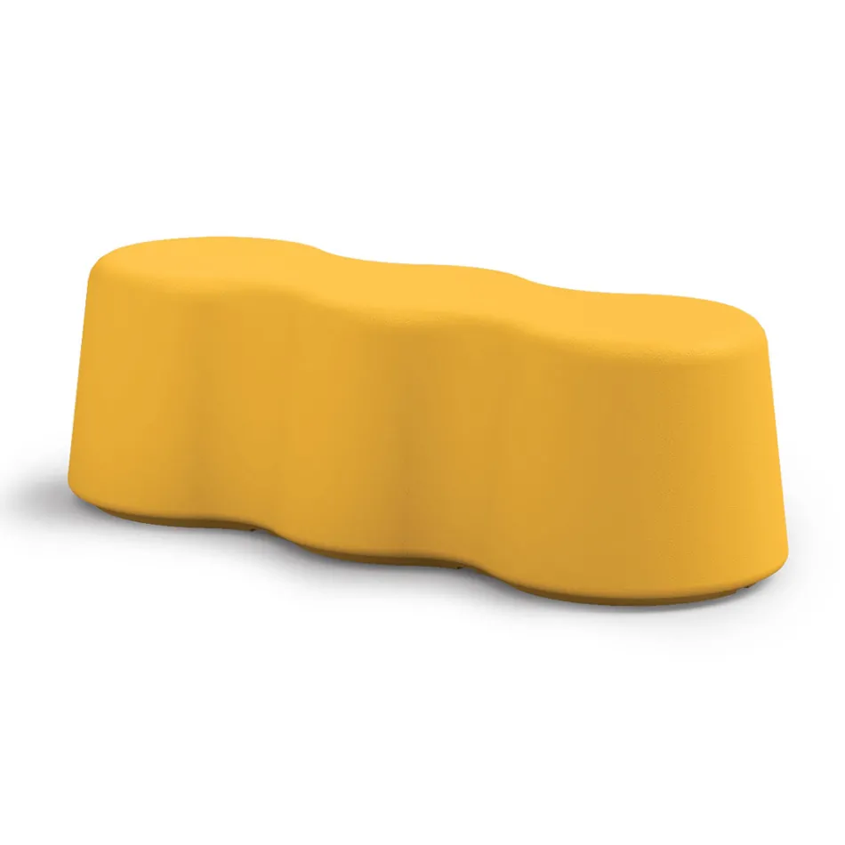 Banco interior ondulado en polietileno coloreado Made in Italy - Marion viadurini