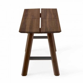 Banco de diseño moderno en madera de fresno con asiento chapado - Andria
