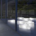 Banco de jardín luminoso de polietileno con LED Made in Italy - Galatea viadurini
