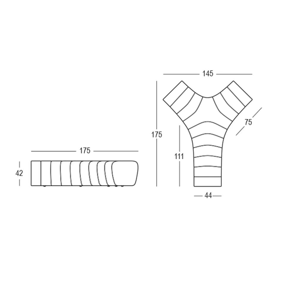 Banco de jardín luminoso de polietileno con LED Made in Italy - Galatea viadurini