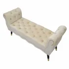 Banco rectangular de diseño moderno en madera y tela - Theodore viadurini